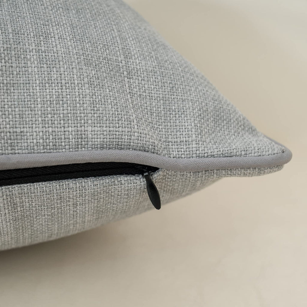Patchwork Pillow Cover 18x18 Inch Luxury Cotton and Linen Cushion Cover Faux Leather Pillowcover for Couch Bedroom