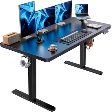 60 x 30 Inch Large Electric Standing Desk, Brushless Motor, Black