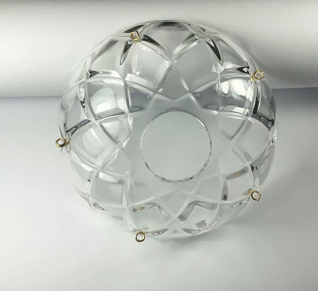 1 Piece - 5 Side Holes, 4-Inch Asfour Chandelier Crystal 30% Lead Crystal Bobeche Lamp Chandelier Parts Cups Clear