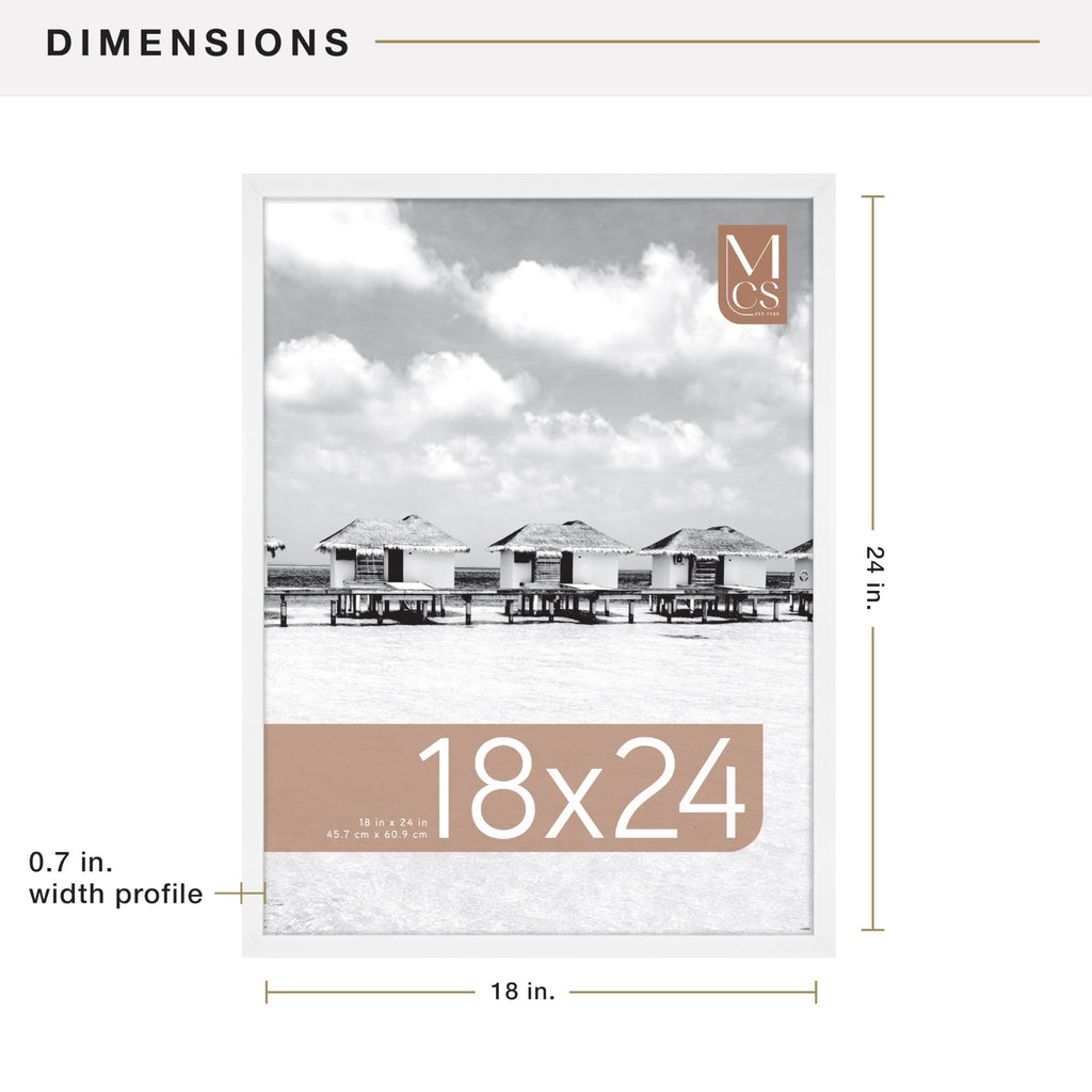 Foundation Poster Frame, 18x24, White Traditional