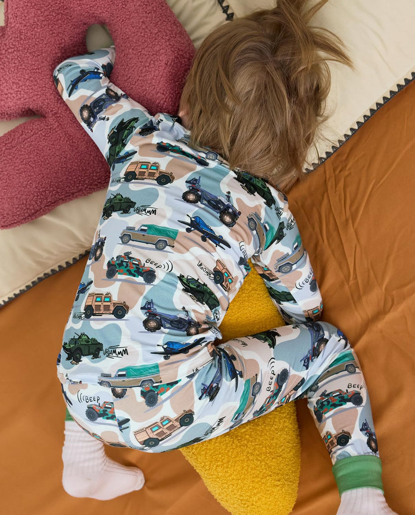 Bamboo Viscose Toddler Kids Pajamas Set, Long Sleeve Boys