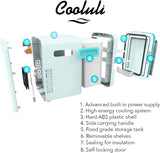 15L Mini Fridge for Bedroom - Car, Office Desk & College Dorm Room - 12V Portable Cooler & Warmer for Food, Drinks