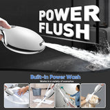 9-Function Shower Head with Built-in Power Spray, 1.8 GPM Water Saving ON/OFF Toggle Switch