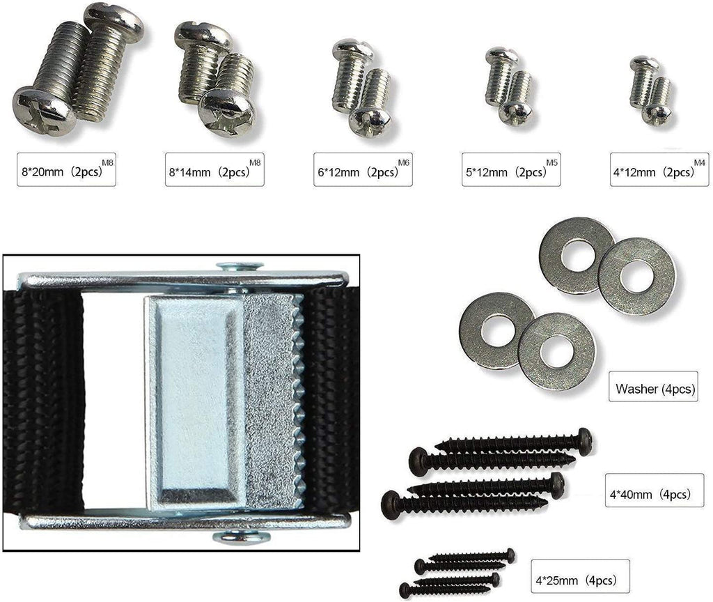 Heavy Duty Metal Anti Tip Straps - Adjustable Safety Furniture Wall Anchors for Baby Proofing Flat Screen TVs