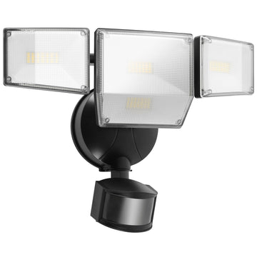 85W Motion Sensor Outdoor Lights, 4-Head Super Bright LED Security Light, 5000K Daylight, IP65 Waterproof