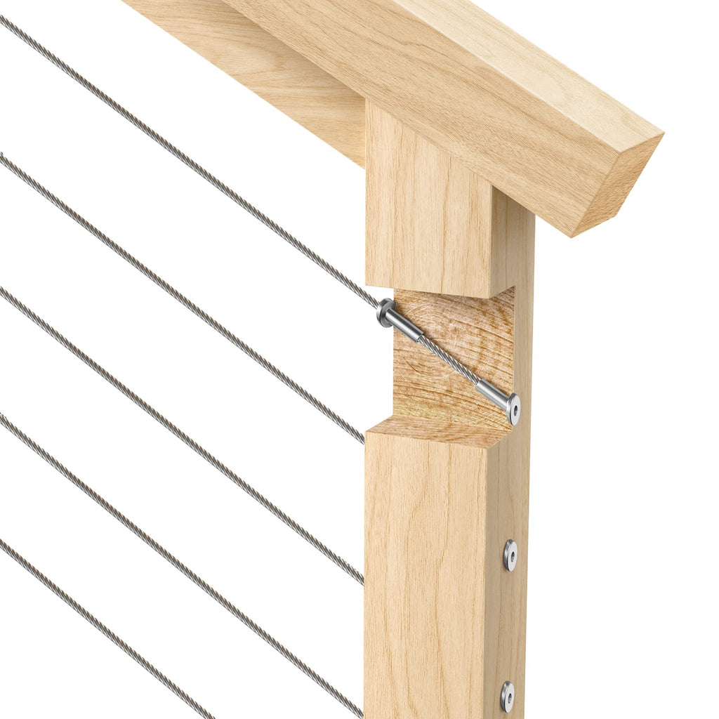 80Pack 25°-35° 1/8" Cable Railing Angle Protector Sleeves