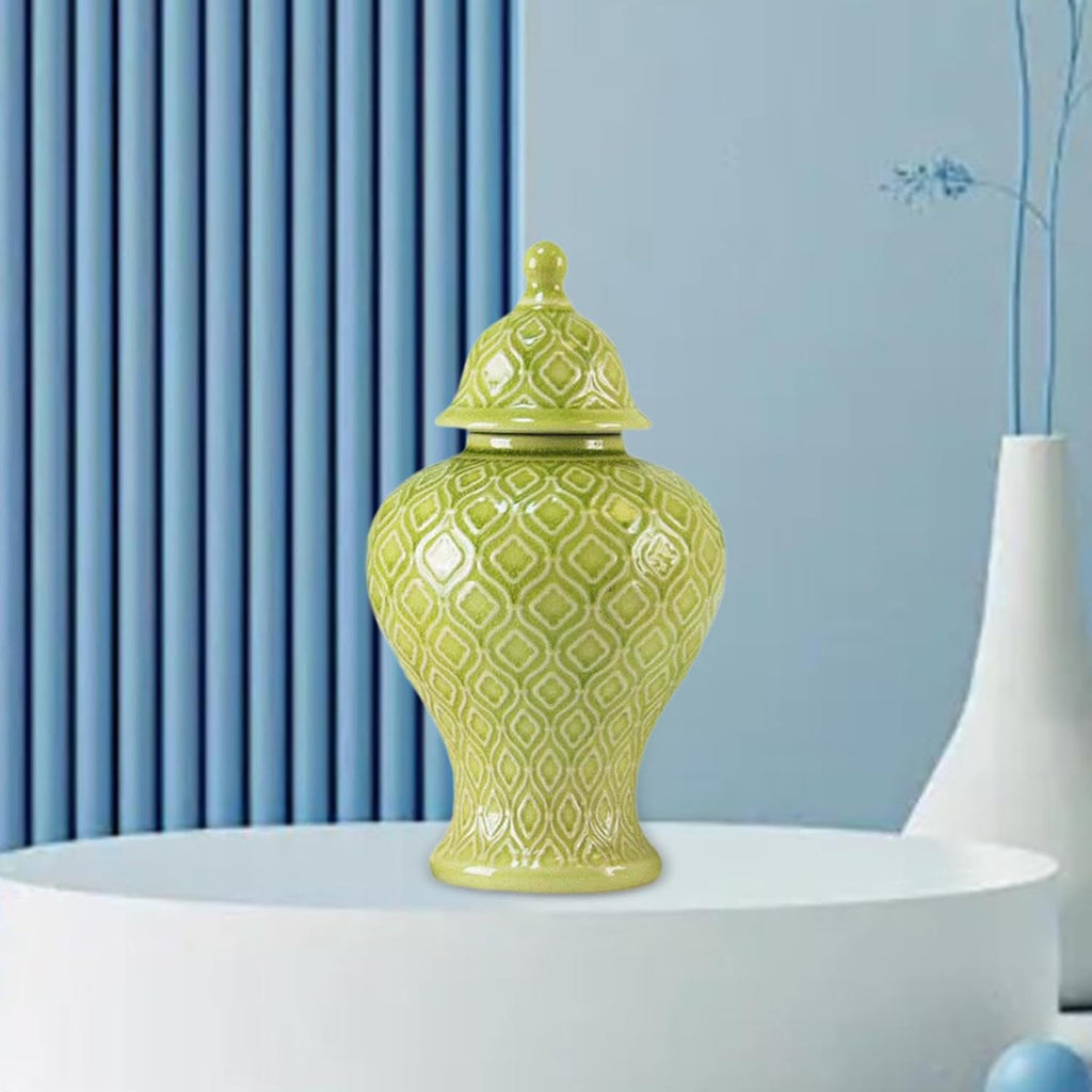 Porcelain Vase Jar Tabletop Decoration 12.5x23cm Decorative Ginger Jar for Party, Dining Table Decor Fine
