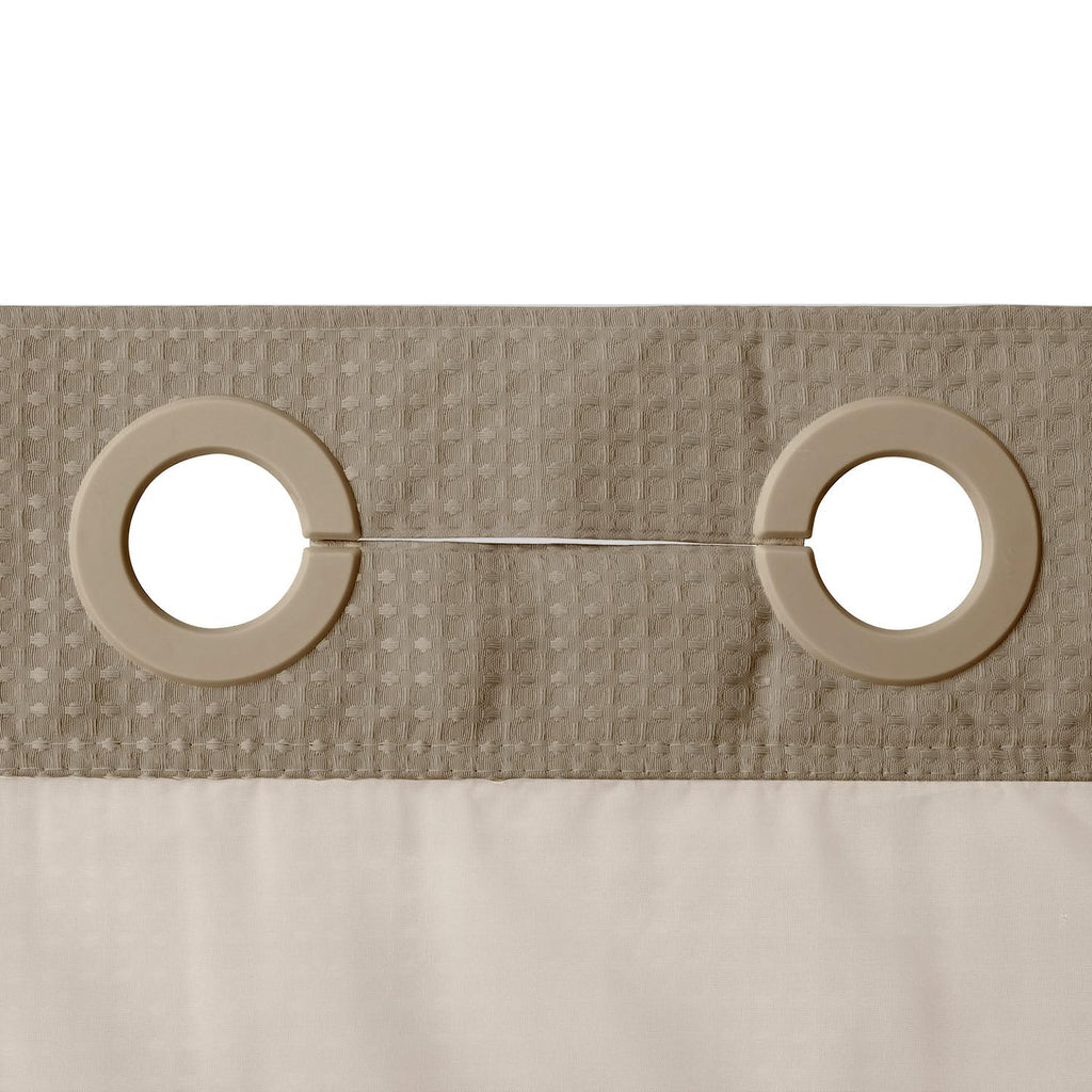 RiverDream Heavyweight Waffle No Hook with Liner, Linen, 71x74