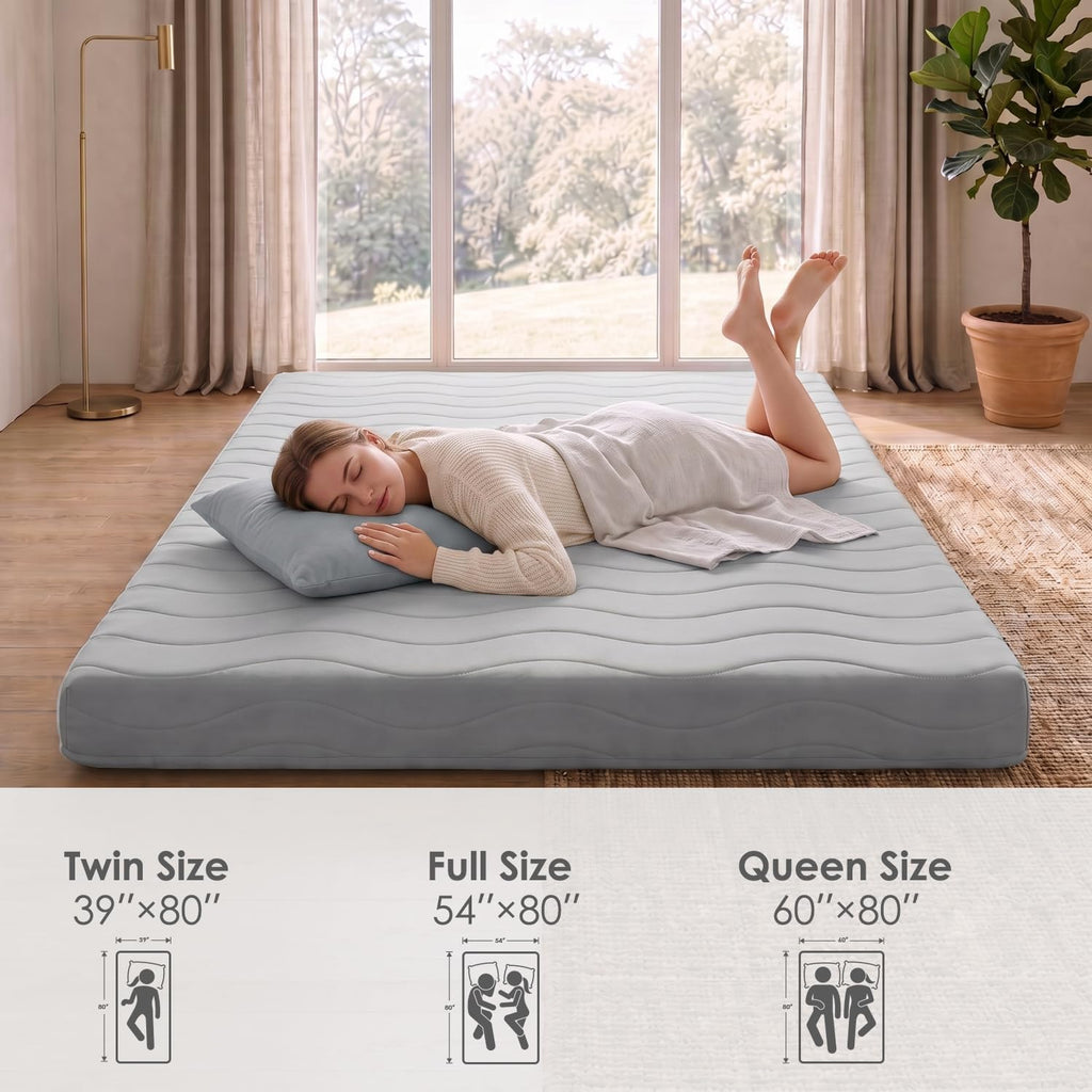6" Extra Thick Japanese Floor Mattress Futon Mattress Twin