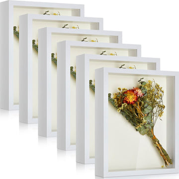 6 Pieces Shadow Box Picture Frame, White, 11 X 14 Inch