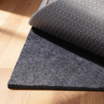 Non-Slip Rug Pad 5' x 7' - Felt & Rubber Underlay in Dark Gray, Waterproof & Grippy for Hardwood, Tile, Laminate