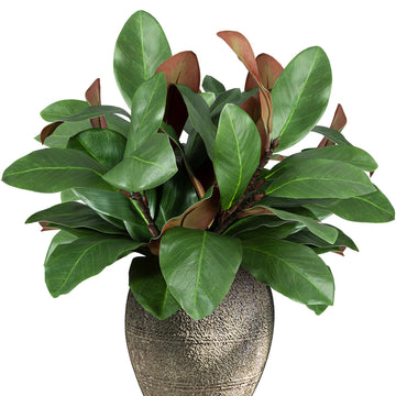 Artificial Magnolia Leaves Branches Fake 3D Magnolia Pick Faux Greenery Stems Leaves for Indoor Outdoor Vase Filling