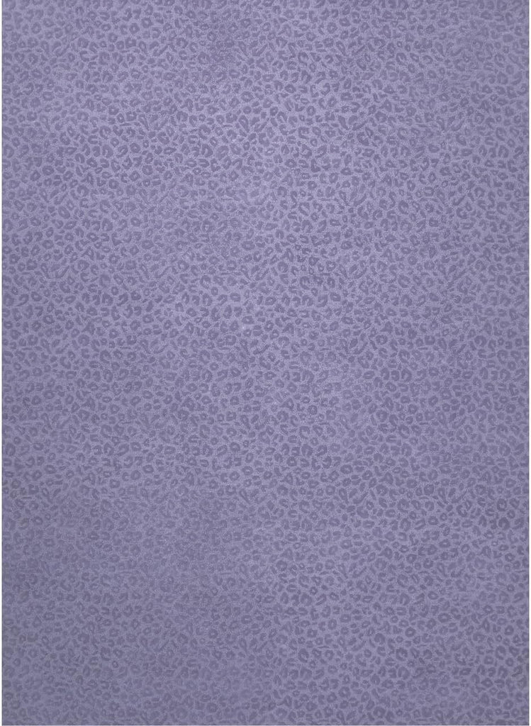 Leopardess Hand-Tufted Responsible New Zealand Wool High Low Textured Pile Area Rug 8' x 11' Lavender