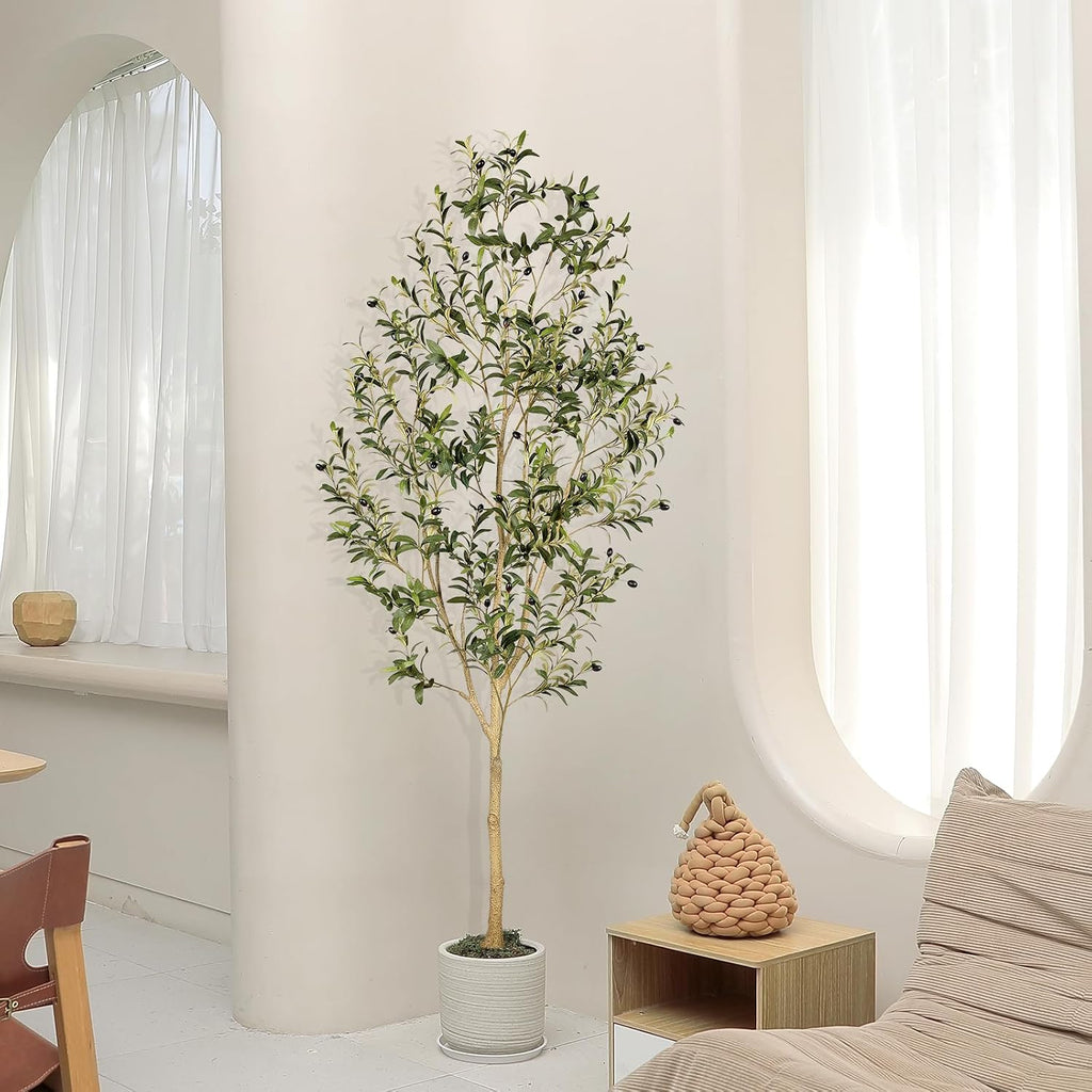 Faux Olive Tree 7ft with Authentic & Realistic Appearance