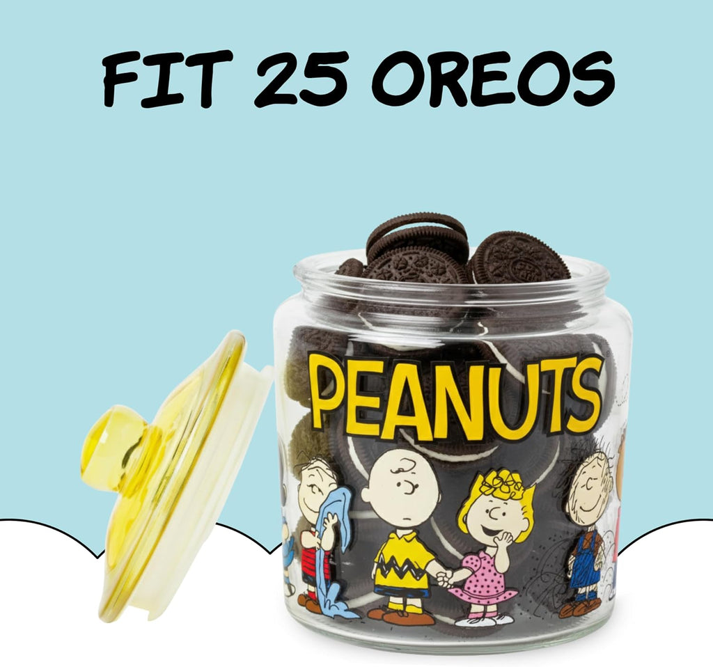 Peanuts Squad Featuring Snoopy, Glass Jar with Lid