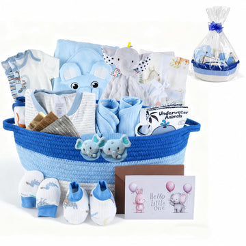 22-Pcs Baby Gift Basket, Baby Shower Gift Set
