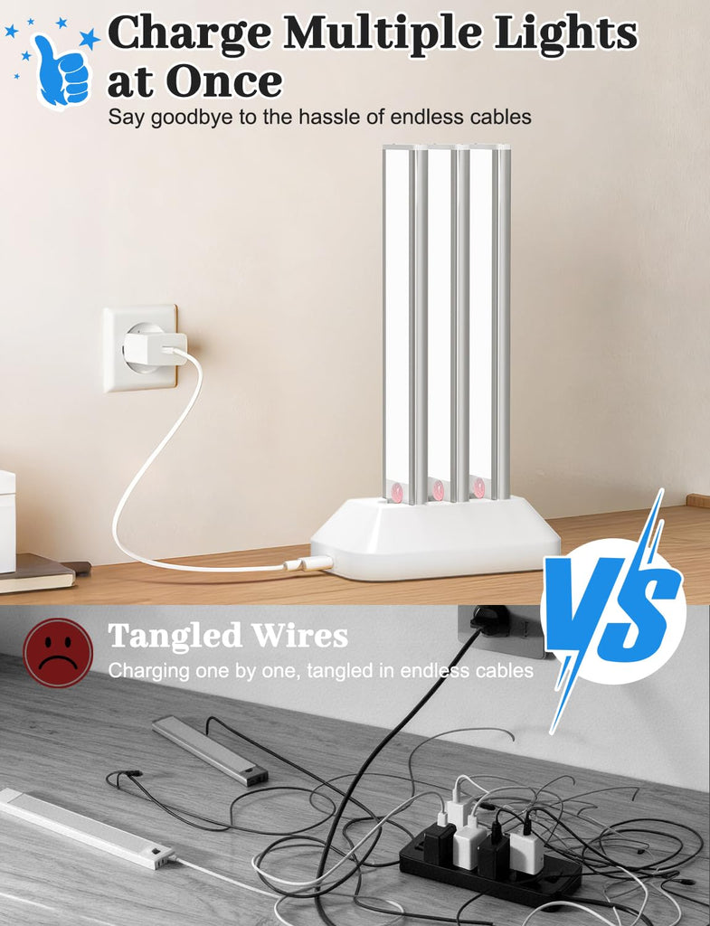 Under Cabinet Lighting with Charging Station, 12inch