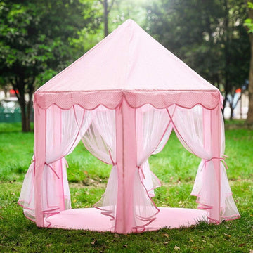 Children Play Tent Princess Castle Play House Toy for 55"x 53" for Large Kids Games Fairy Princess Portable Hexagon