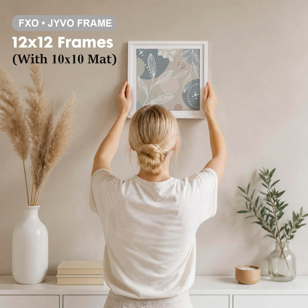 12 x 12 Frame Set of 3 Display Diamond Art Painting 30x30cm with 10x10 Mat