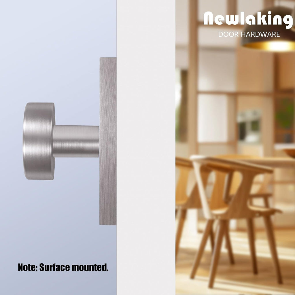 Zinc Alloy Dummy Door Knob Non-Locking, Brushed Nickel
