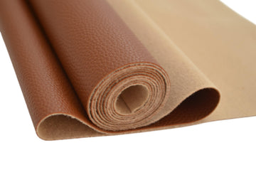 Brown Pattern Vinyl Fabric, 1.1mm Thick Waterproof Faux Leather Upholstery Fabric for Sofa & Chair Repair, DIY