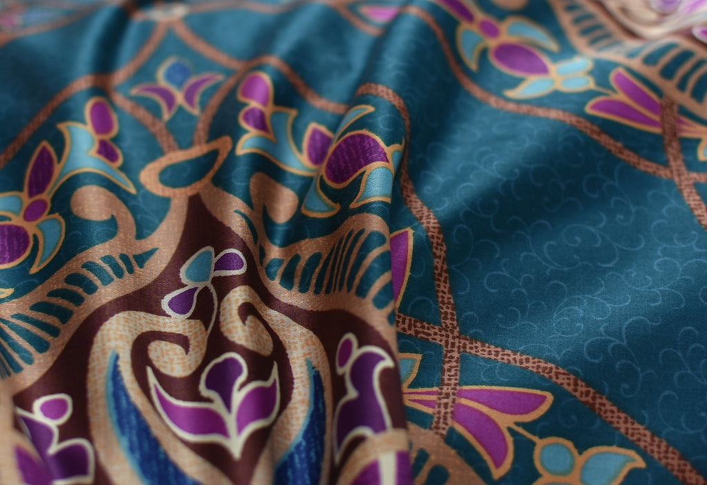 Damask Medallion Duvet Cover, Luxury Paisley Print Bedding Set, 400 Thread Count Egyptian Cotton (Teal, Queen)