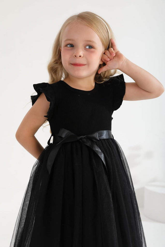 Toddler Girl Tulle Dress Summer Ruffle Sleeveless Baby Girl Fashion Casual Dresses 2