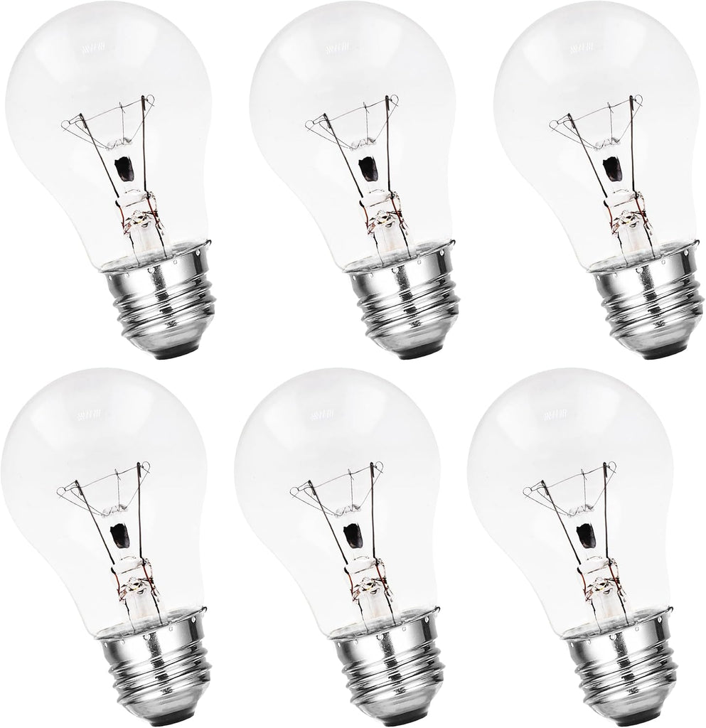 Clear E26 A15 Incandescent 40w Appliance Light Bulbs
