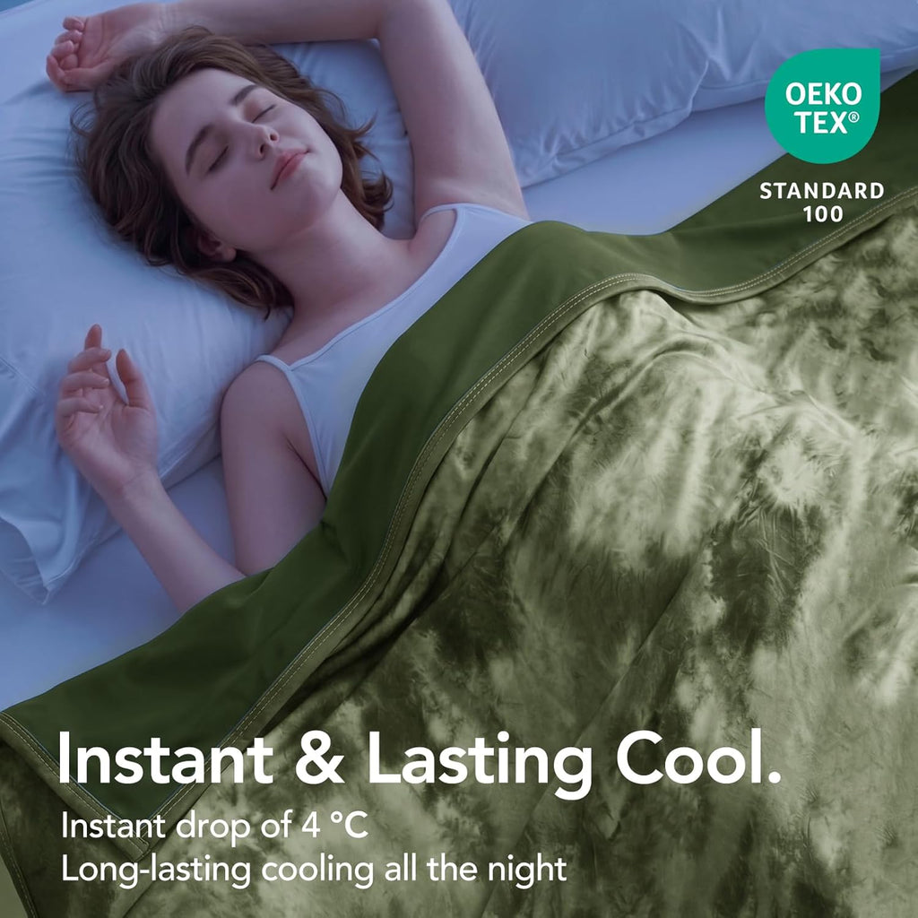 Cooling Blanket King Size 90"x104" for Hot Sleepers | Cold Summer Soft Blanket for Bed Couch and Travel Absorbs Heat