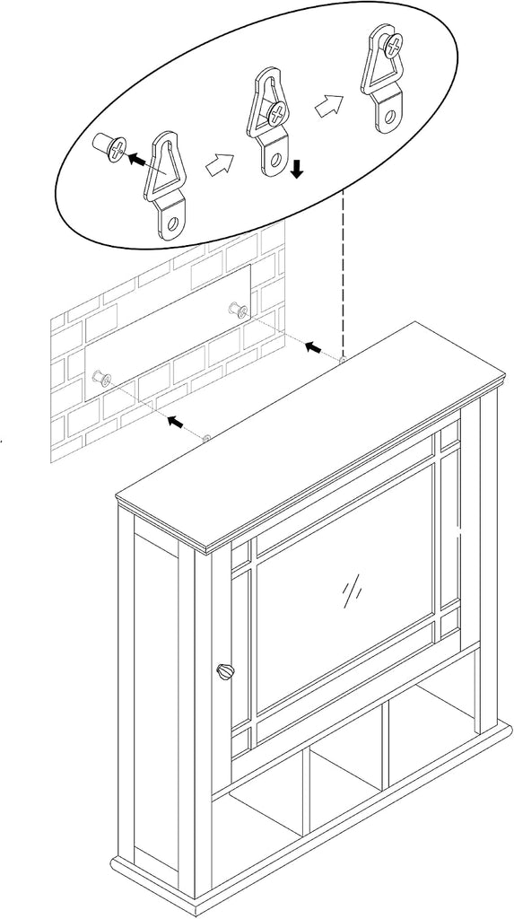 Neal Wooden Over The Toilet Bathroom Removable Wall Medicine Cabinet with 1 Adjustable Shelf 5 Storage Spaces 1