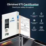 240V Tankless Water Heater, 27kW Electric Instant Hot Water Heater with LED Temperature Display