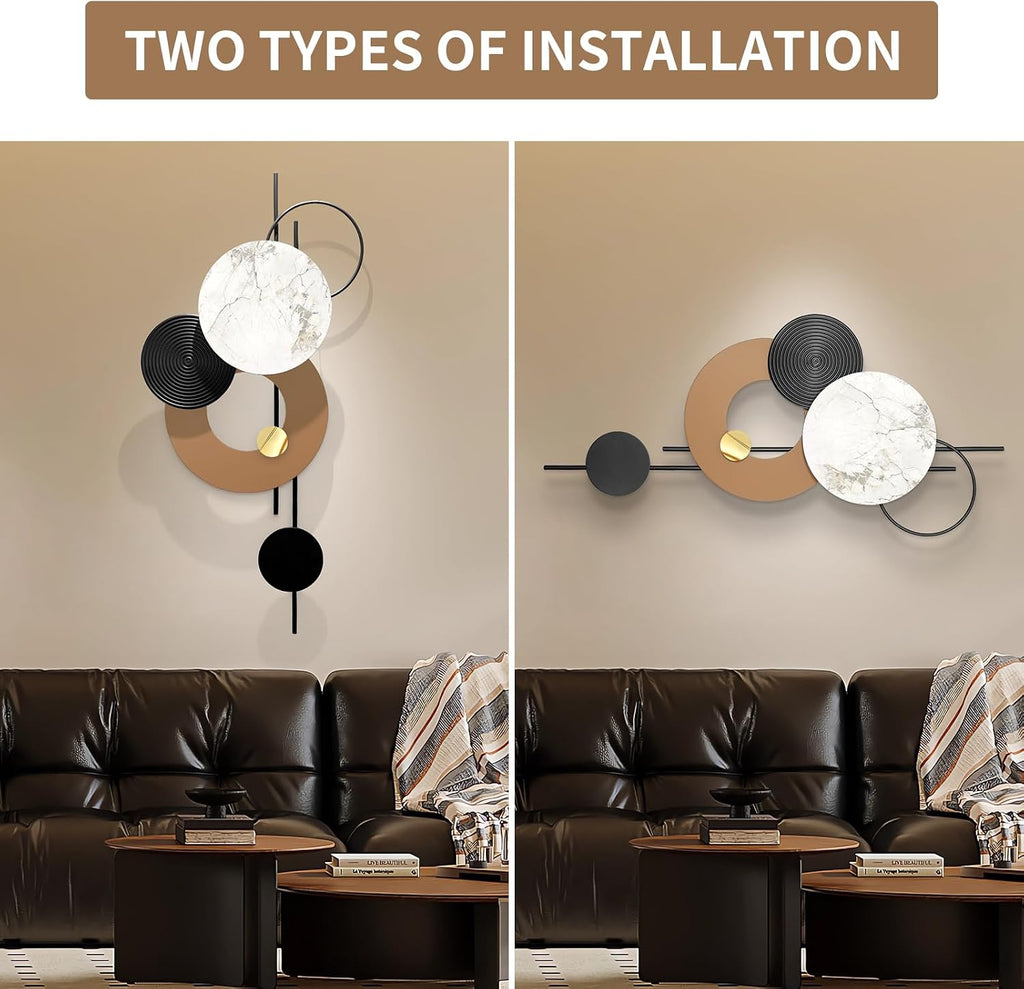 Large Metal Wall Decor Modern Metal Wall Art 3D Wall Sculptures