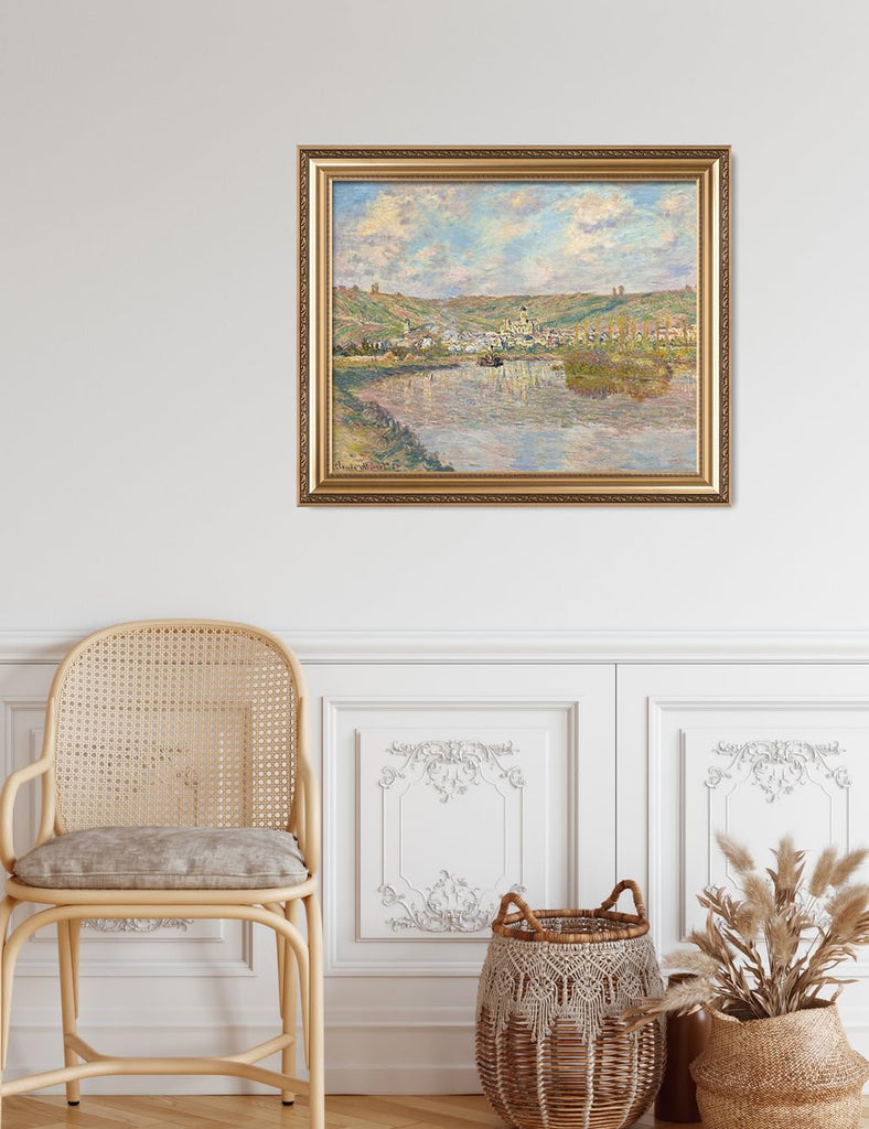 Claude Monet Wall Art Framed, Late Afternoon 1880, Image Size 30x24 in