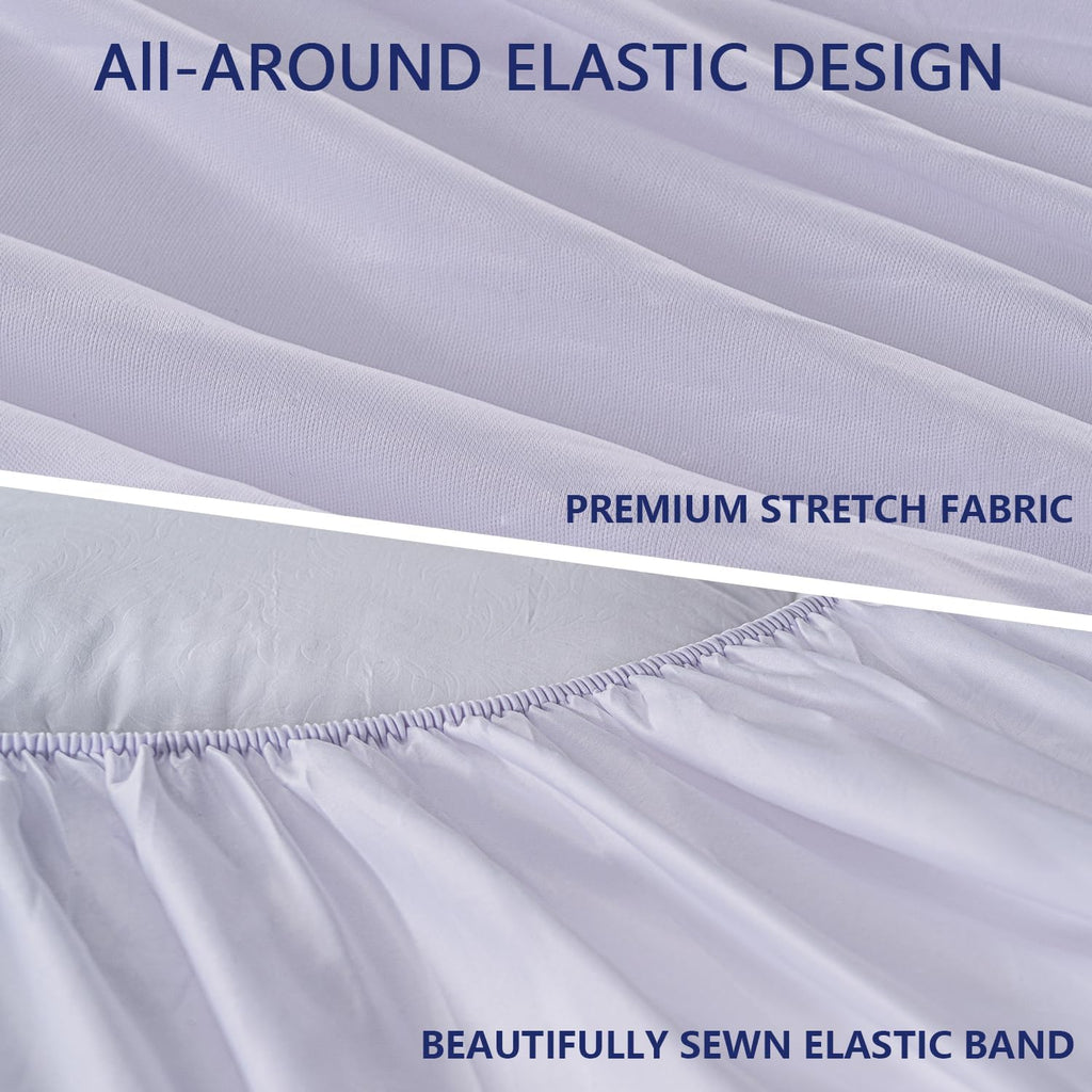 Mattress Topper Queen Cooling Plush Bed Thick Pillow Top Pad | Hotel Quality Down Alternative Deep Pocket Soften