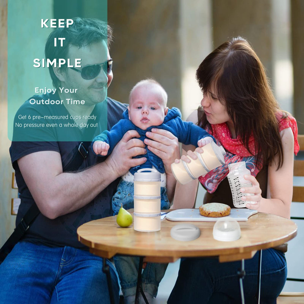 Stackable Formula Dispenser Portable: Milk Powder Container to go