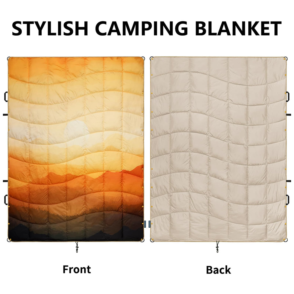 Camping Blanket Puffy Camp Blanket Large Outdoor Blanket