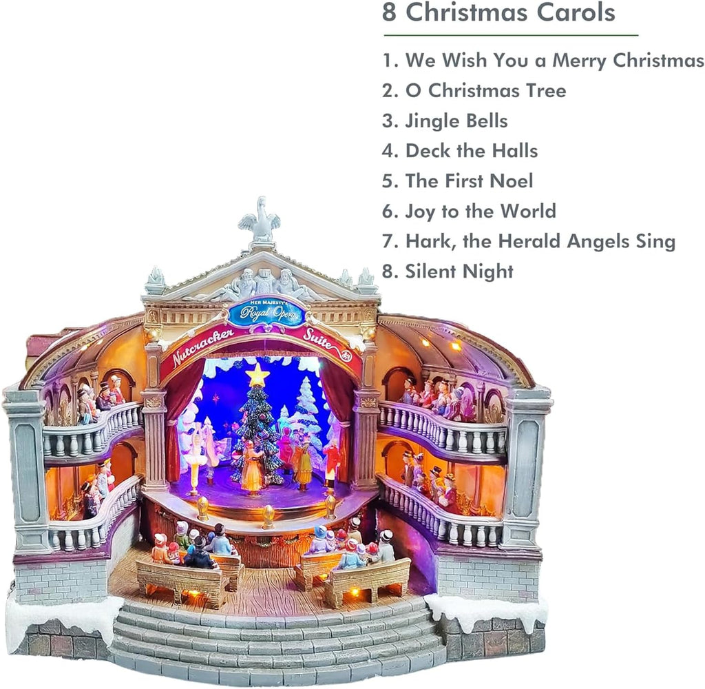 Christmas Village Centerpiece Decor, featuring LED Lights (Opera House)