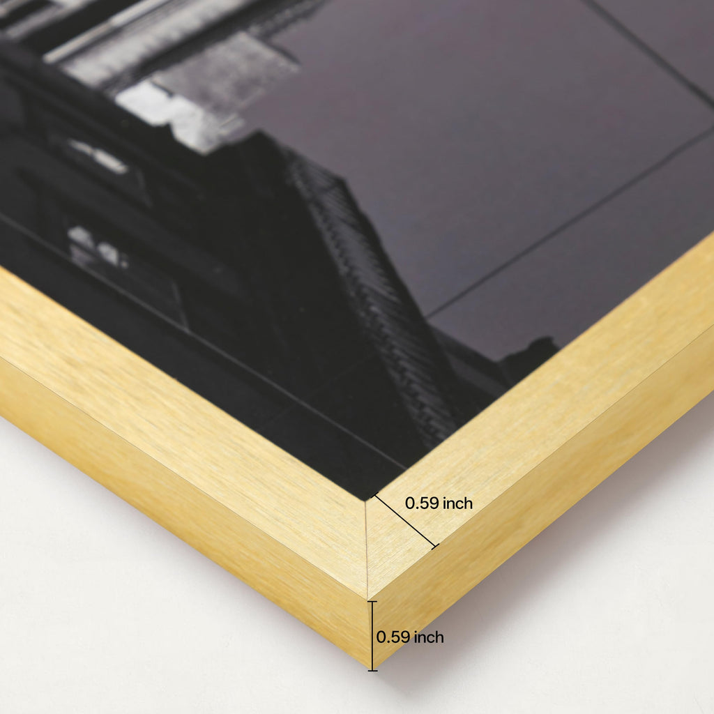 11x17 Picture Frames, Acrylic Cover, Gold, Set of 5