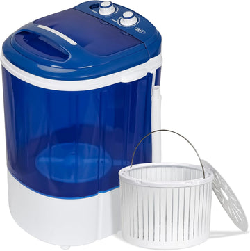 Portable Mini Washing Machine 8 lbs Washing Capacity Semi-Automatic Compact Washer Spinner Small Cloth Washer Laundry