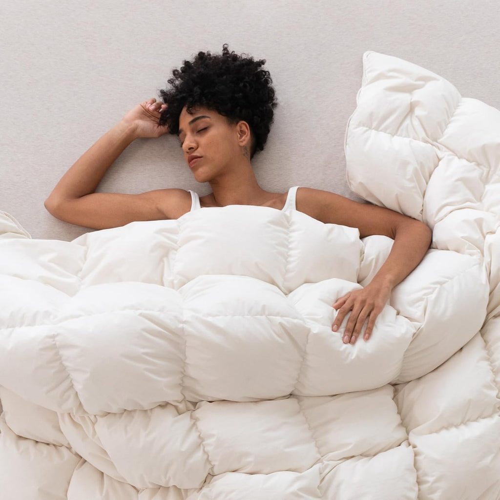 Down Feathers Fiber Comforter Queen - 750 Fill Power All Season Down Duvet Insert