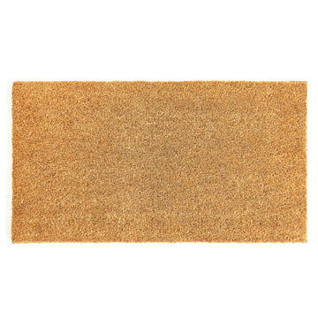 Coco Coir Door Mat with Heavy Duty Backing, Welcome Doormat (17" x 30"), Doormat Entrance (Plain - 1Pack)