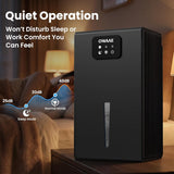Dehumidifier, 1000 sq.ft Quiet Dehumidifiers for Home Bedroom Bathroom Basement with 95oz Water Tank, Sleep Mode