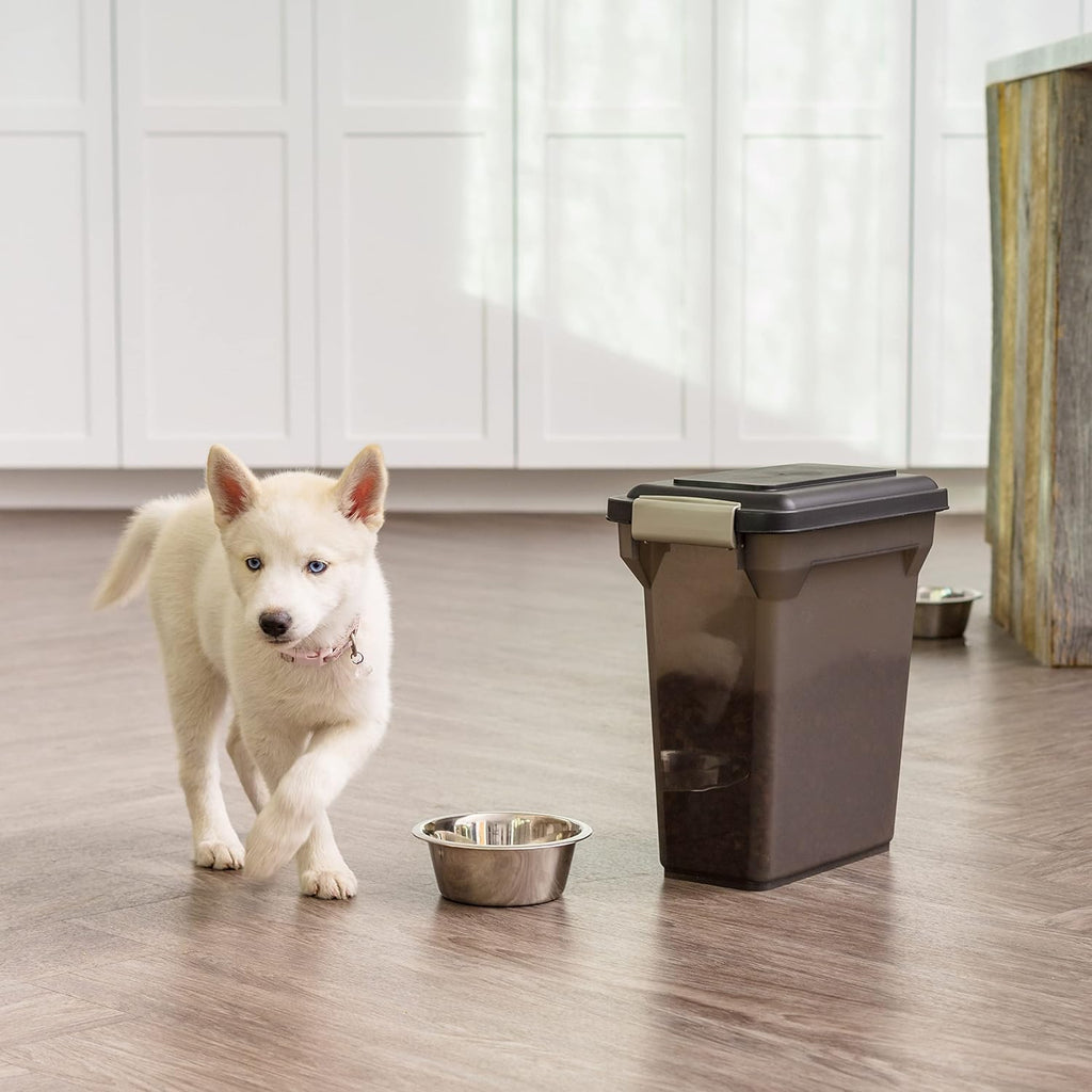 USA Dog Food Storage Container, Up to 13 lbs, Smoke, Made in USA