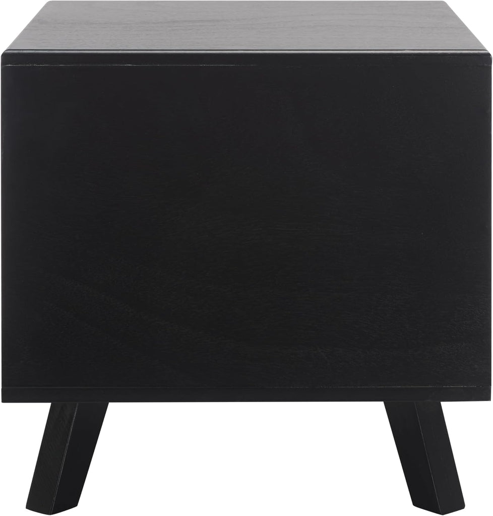 Home Collection Bean Mid-Century Matte Black Square Covered Cave Small Pet Cat Bed (Fully Assembled)