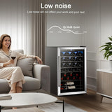 Wine Cooler Refrigerator, Freestanding Wine Fridge with Adjust Temperature（32°F-