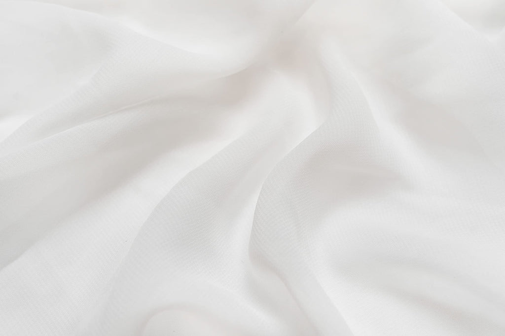 Ivory Chiffon Fabric by The Yard 59" Wide, 5 Yards Continuous