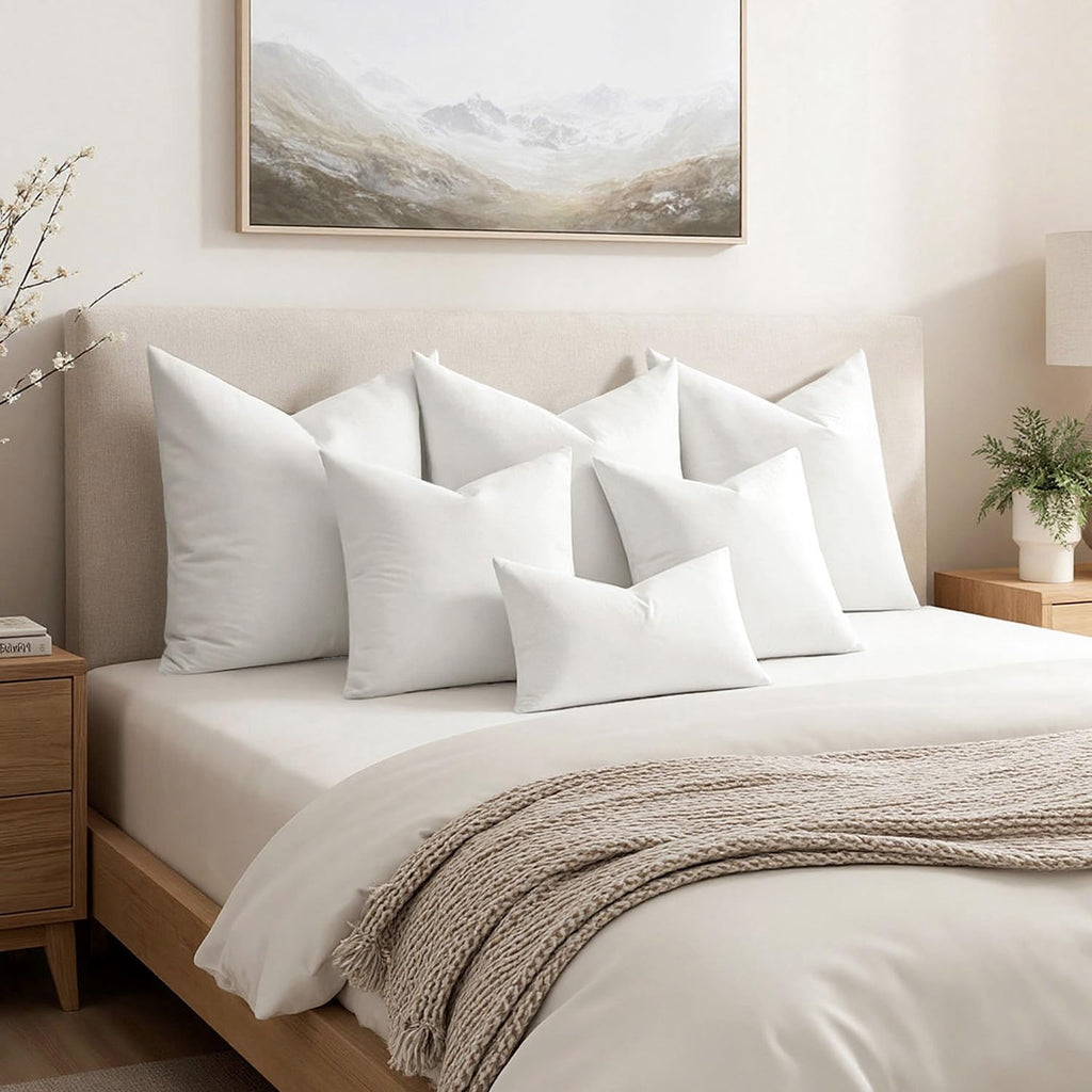Feather and Down 22x22 Inch Throw Pillow Insert for Sofa Bed Couch