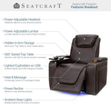 Paladin Home Theater Seating, Heat & Massage, Powered Headrest, Powered Lumbar, Italian Leather, Powered Recline