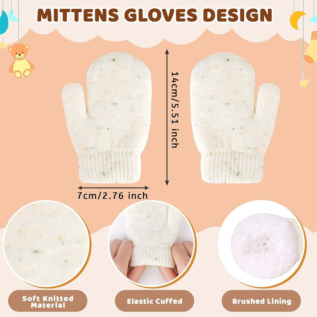 Kids Toddler Winter Hats Beanie Mittens Gloves Scarf for 0-4 Year