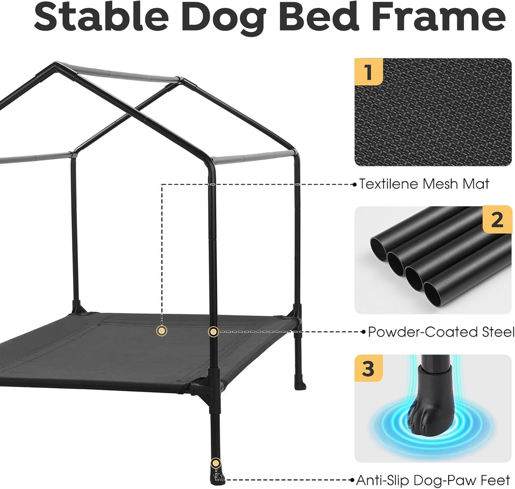 41" Dog House, 2-in-1 Large Dog House Outdoor Indoor Weatherproof